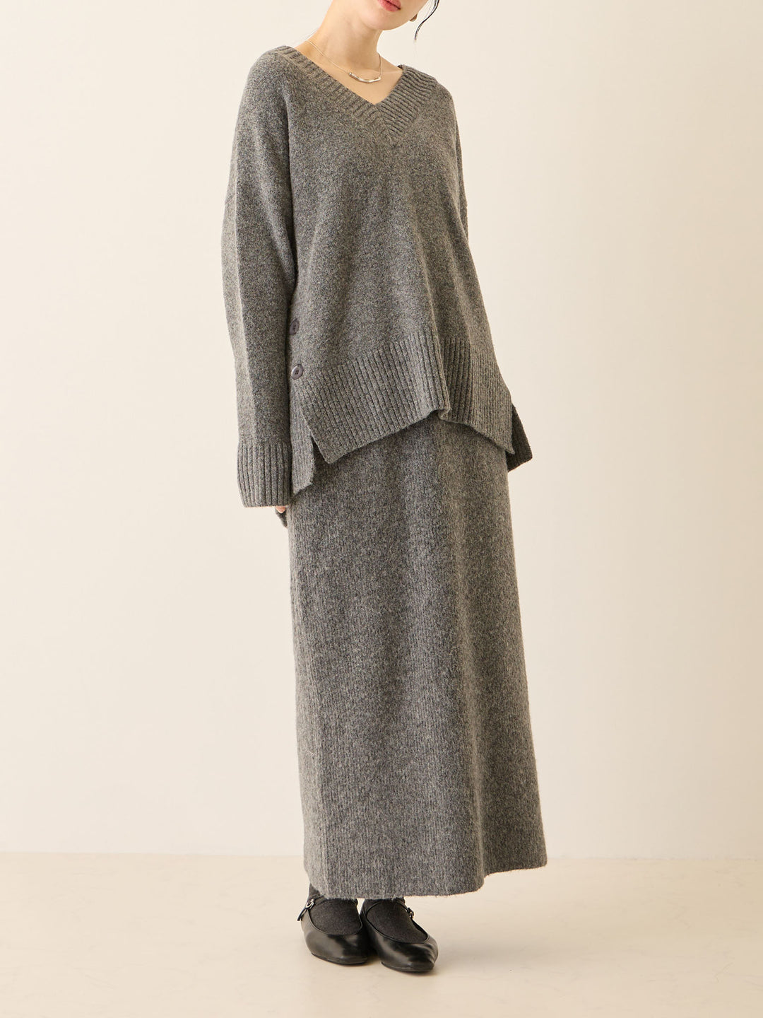 ニットタイトスカート Gray