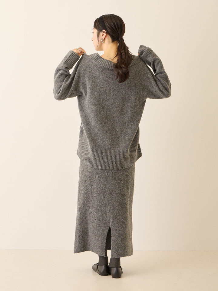 ニットタイトスカート Gray