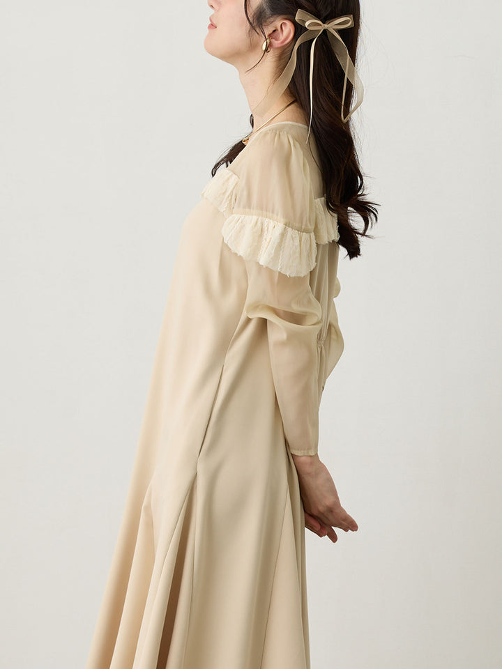 パフチュールドレス Beige