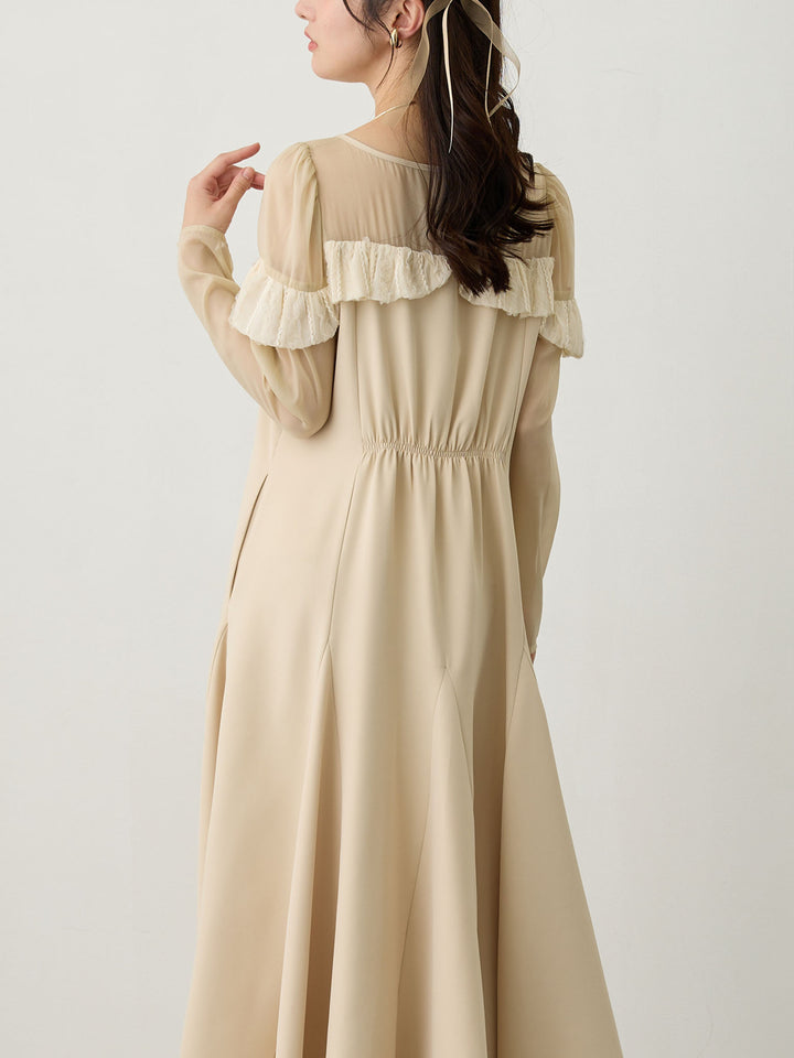 パフチュールドレス Beige