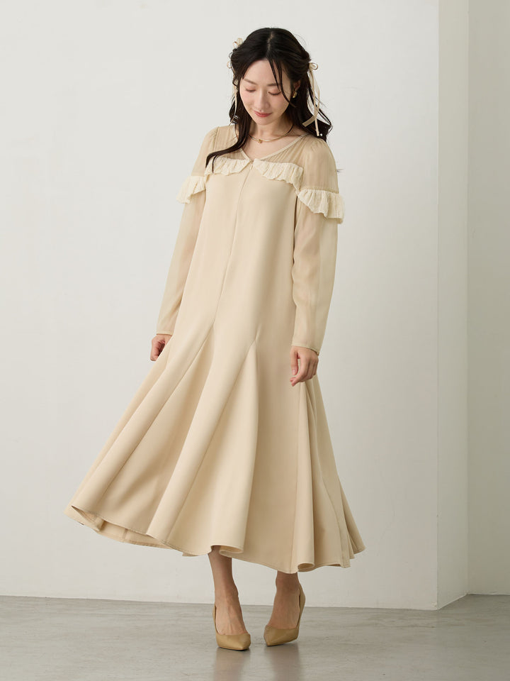 パフチュールドレス Beige