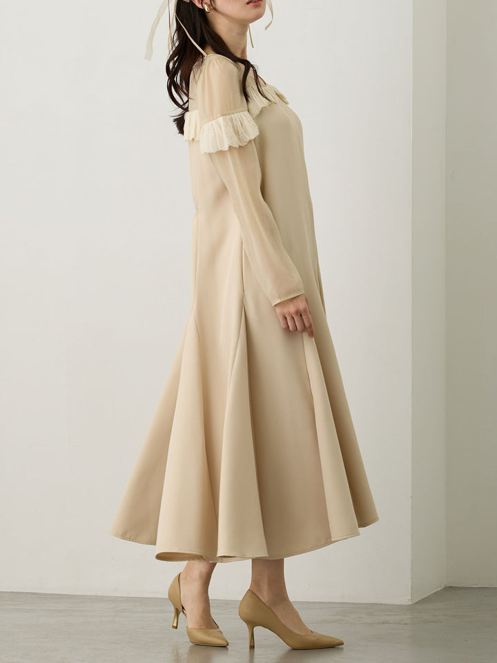 パフチュールドレス Beige