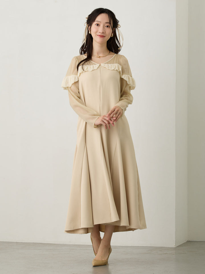 パフチュールドレス Beige