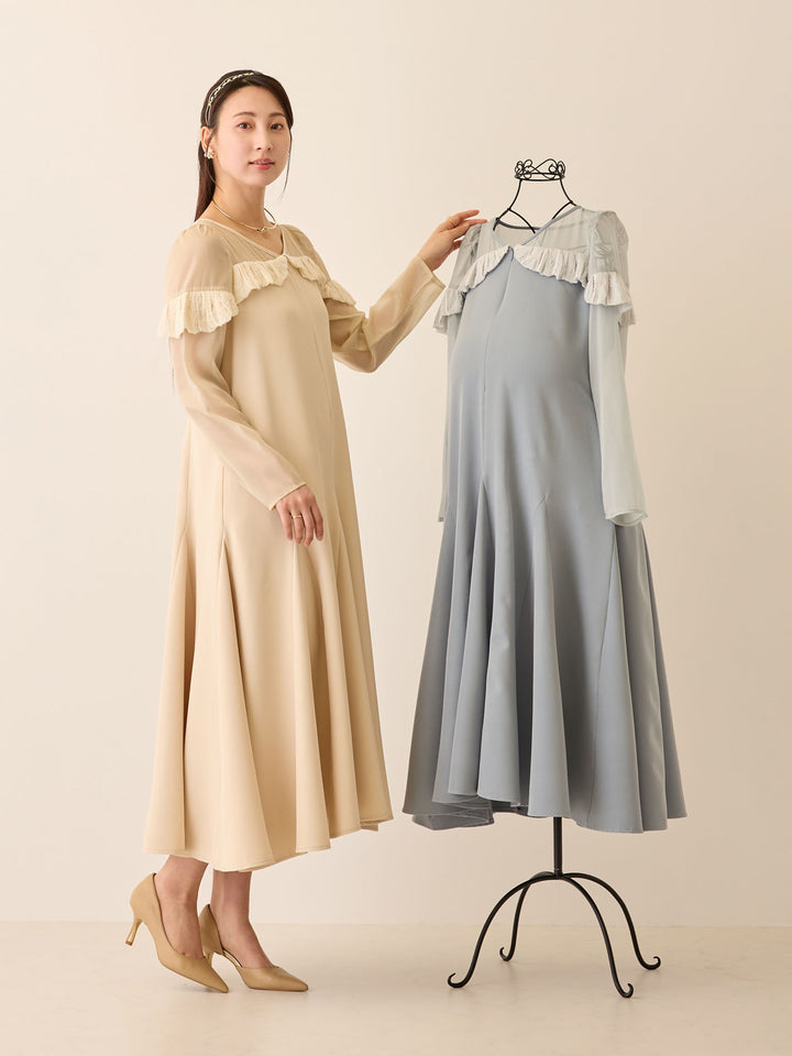 パフチュールドレス Beige