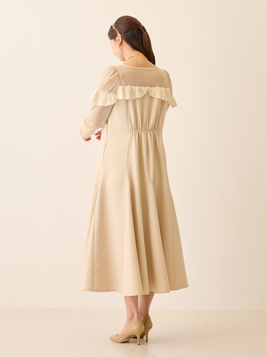 パフチュールドレス Beige