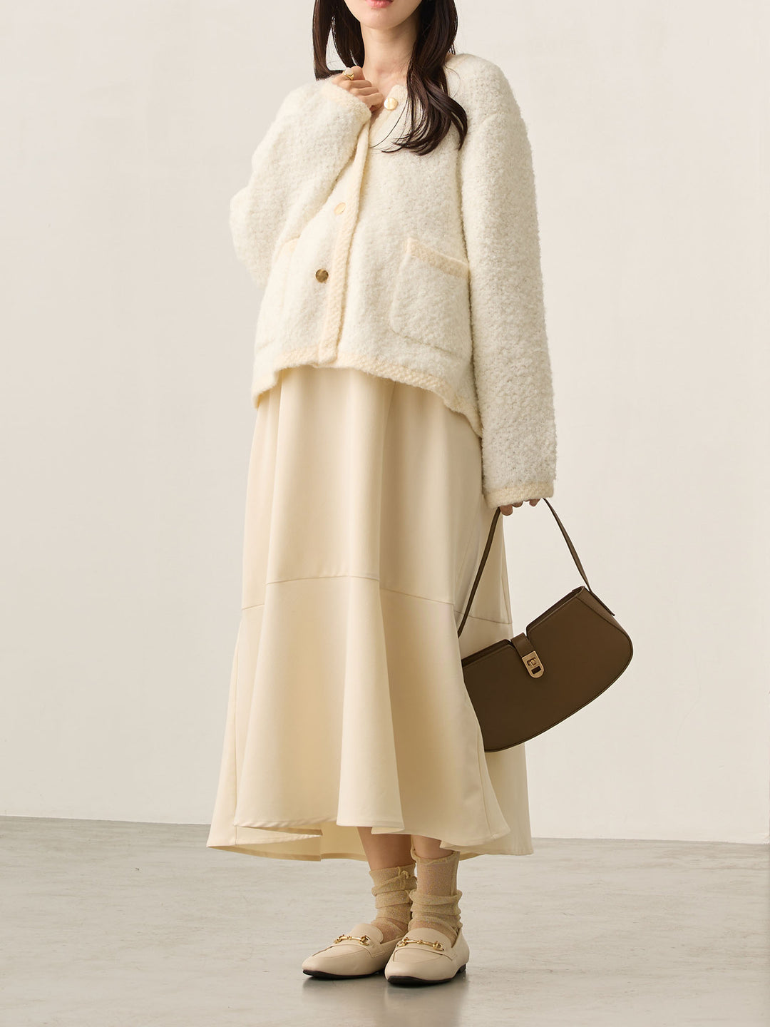 セレモニー対応・マーメイドワンピース Ivory