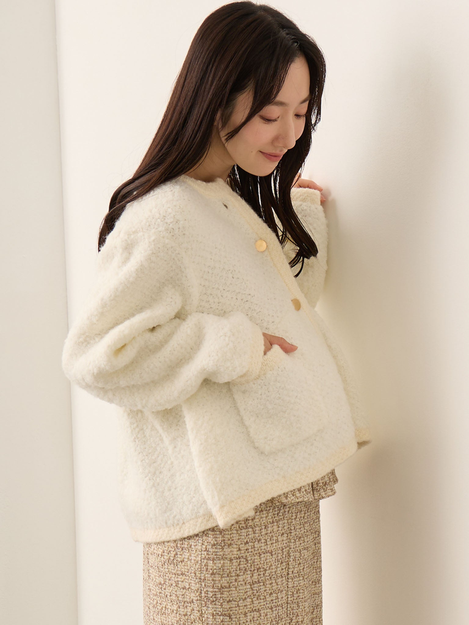 ニットジャケット Ecru – honono for mom&baby