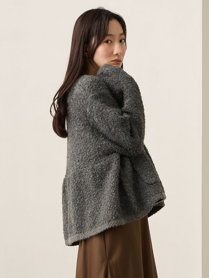 针织外套 灰色