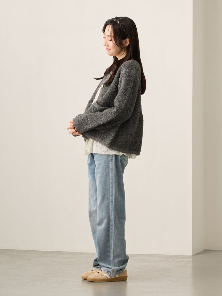 マタニティロングデニム Light blue