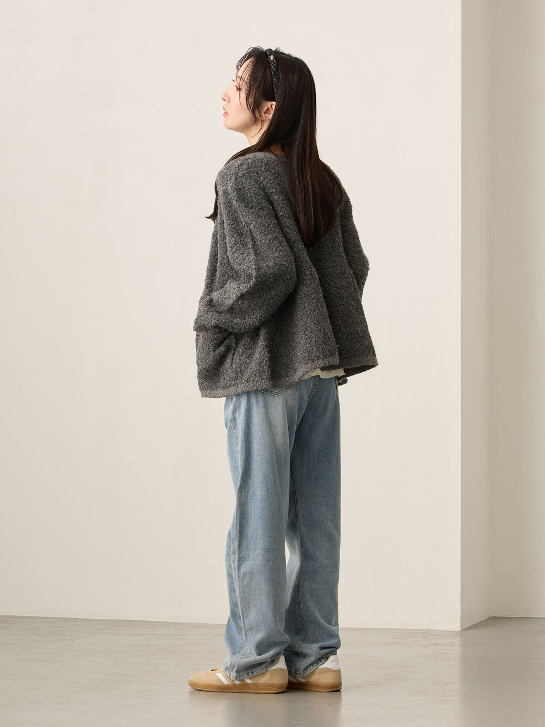 マタニティロングデニム Light blue