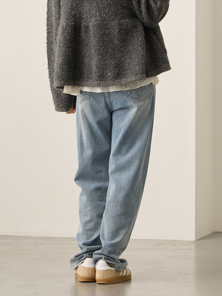 マタニティロングデニム Light blue