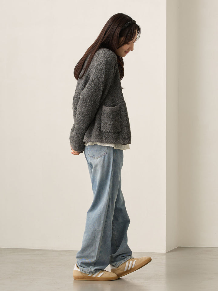 マタニティロングデニム Light blue