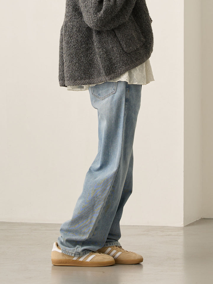 マタニティロングデニム Light blue