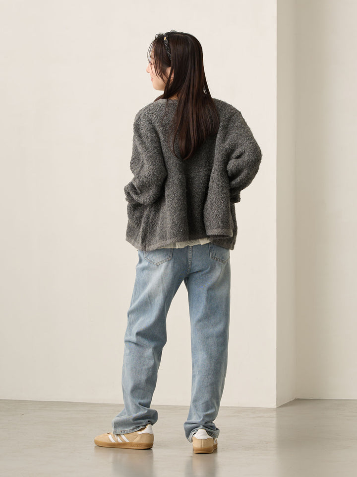 マタニティロングデニム Light blue