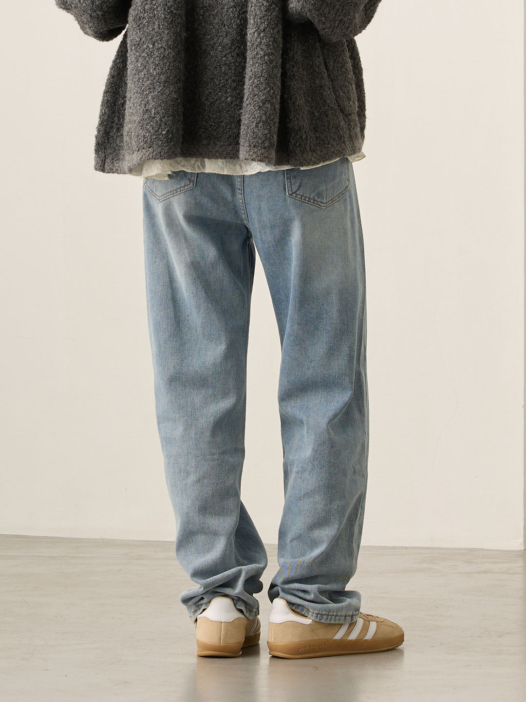 マタニティロングデニム Light blue