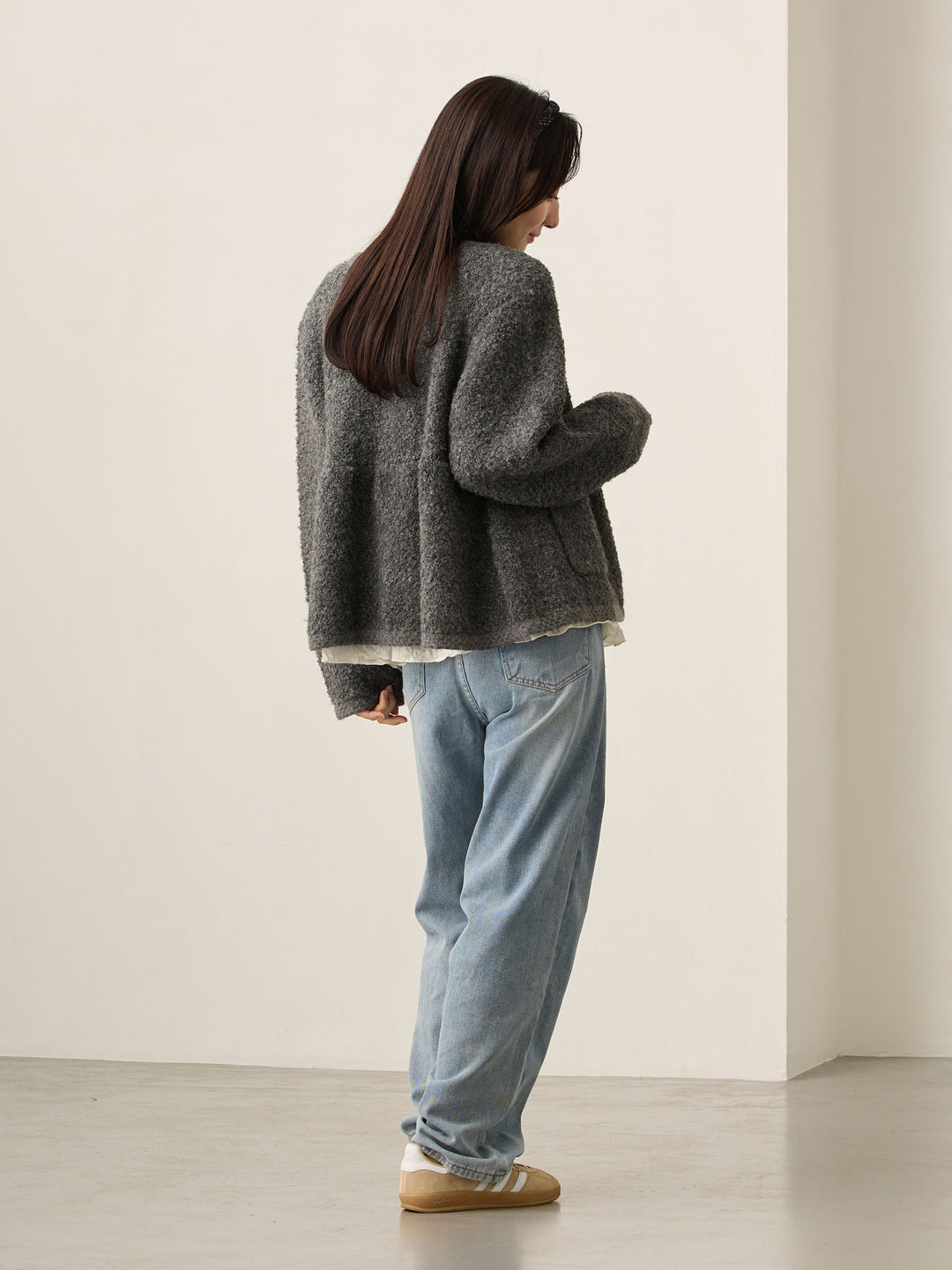 マタニティロングデニム Light blue