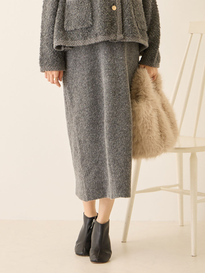ニットタイトスカート Gray