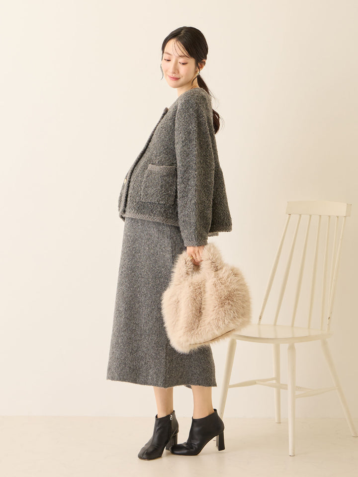 ニットタイトスカート Gray