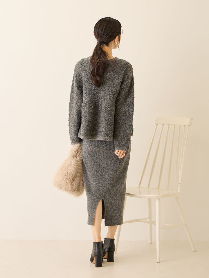 ニットタイトスカート Gray