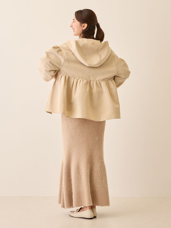 シャギーニットマーメイドスカート Beige