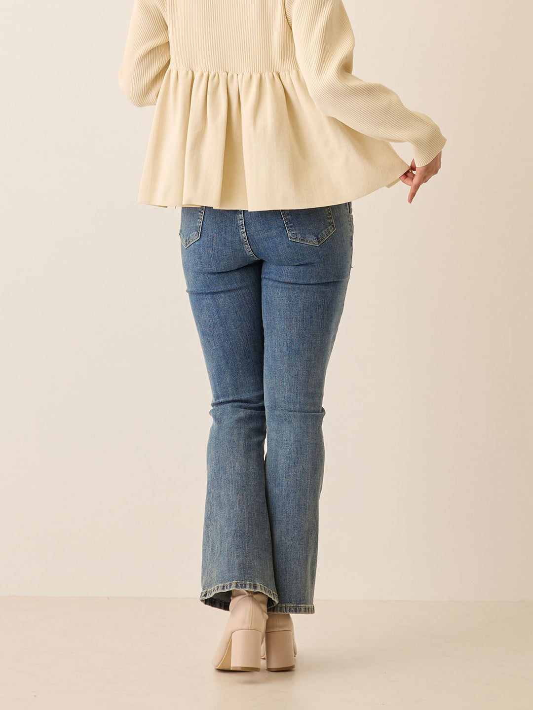 マタニティフレアデニム Blue