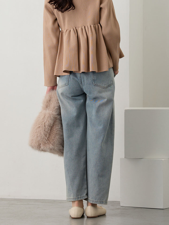マタニティカーブデニムパンツ Blue