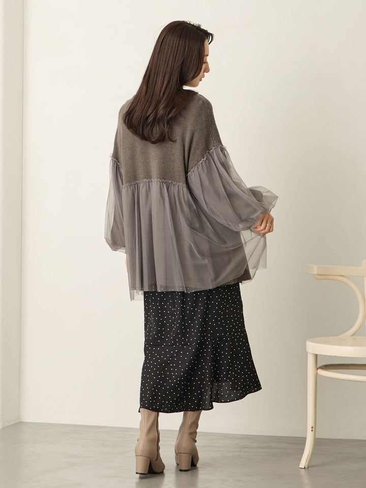 Cache-coeur 圆点连衣裙 黑色