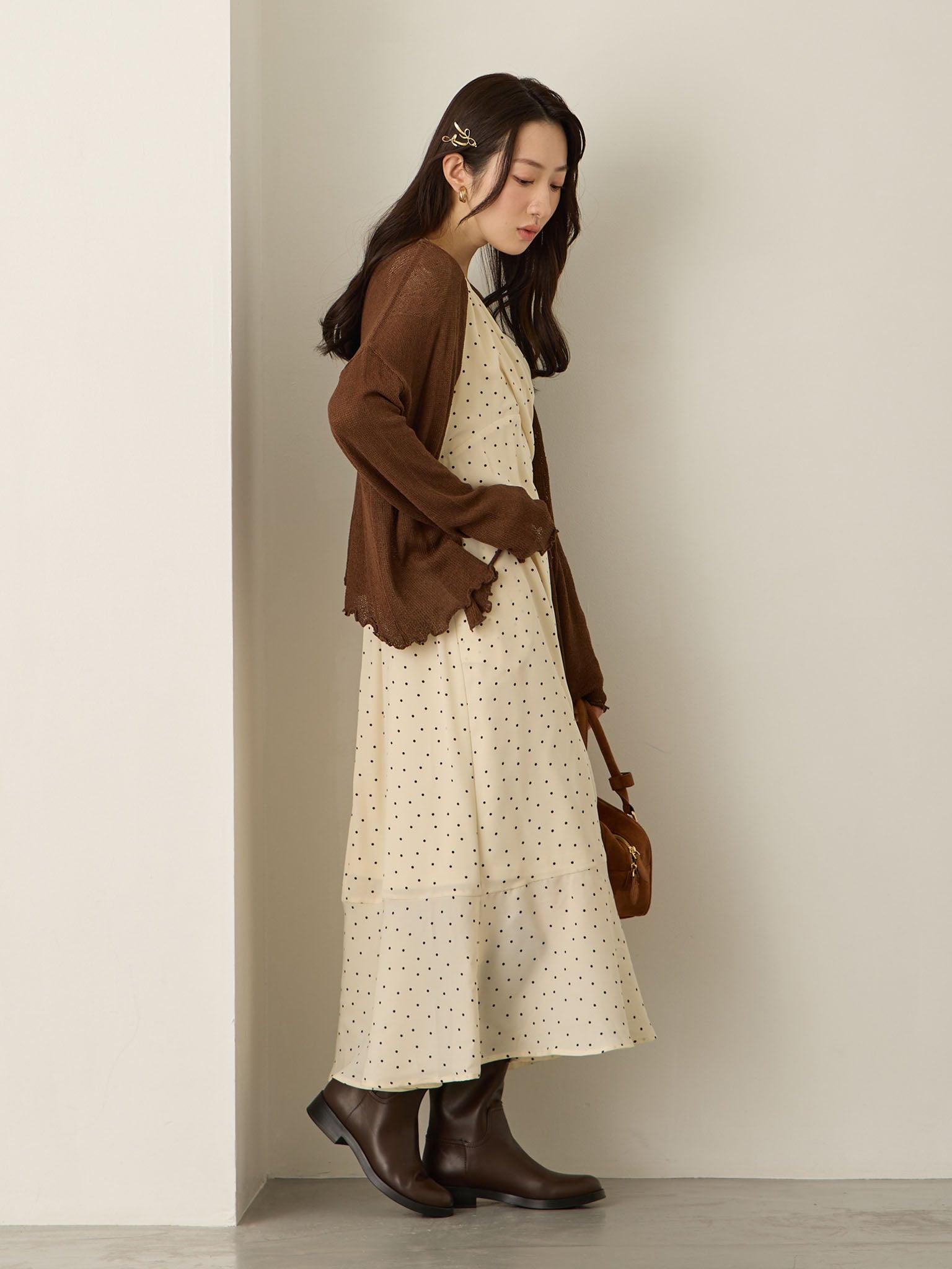 カシュクールドットワンピース Ivory – honono for mom&baby