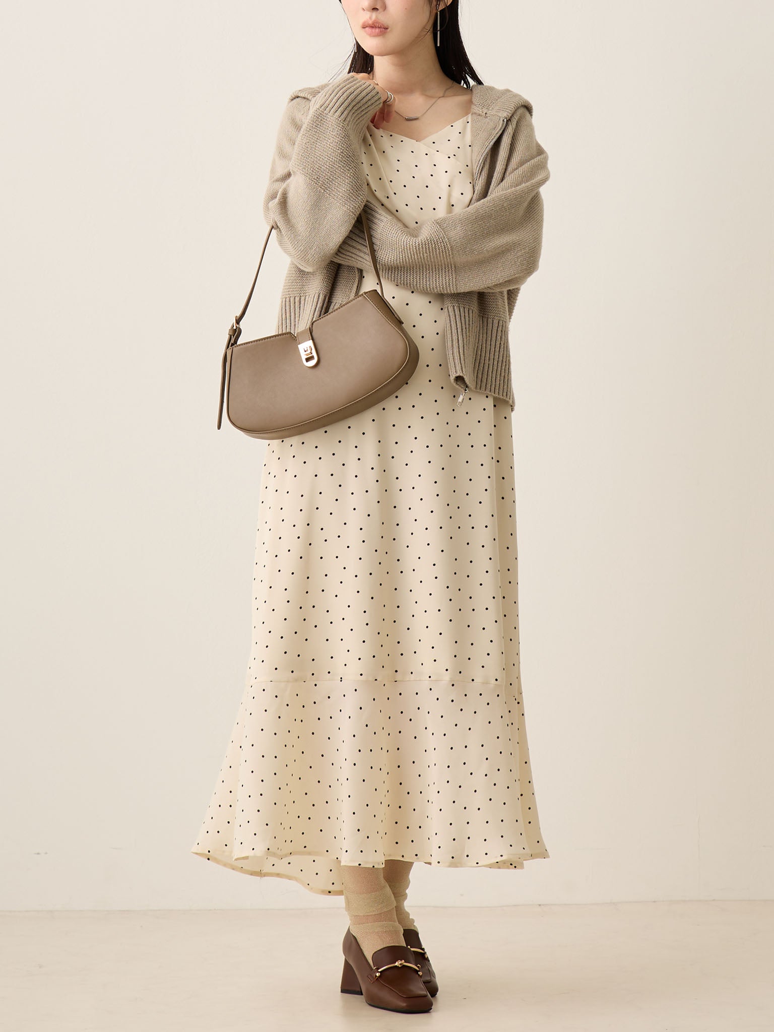 カシュクールドットワンピース Ivory – honono for mom&baby