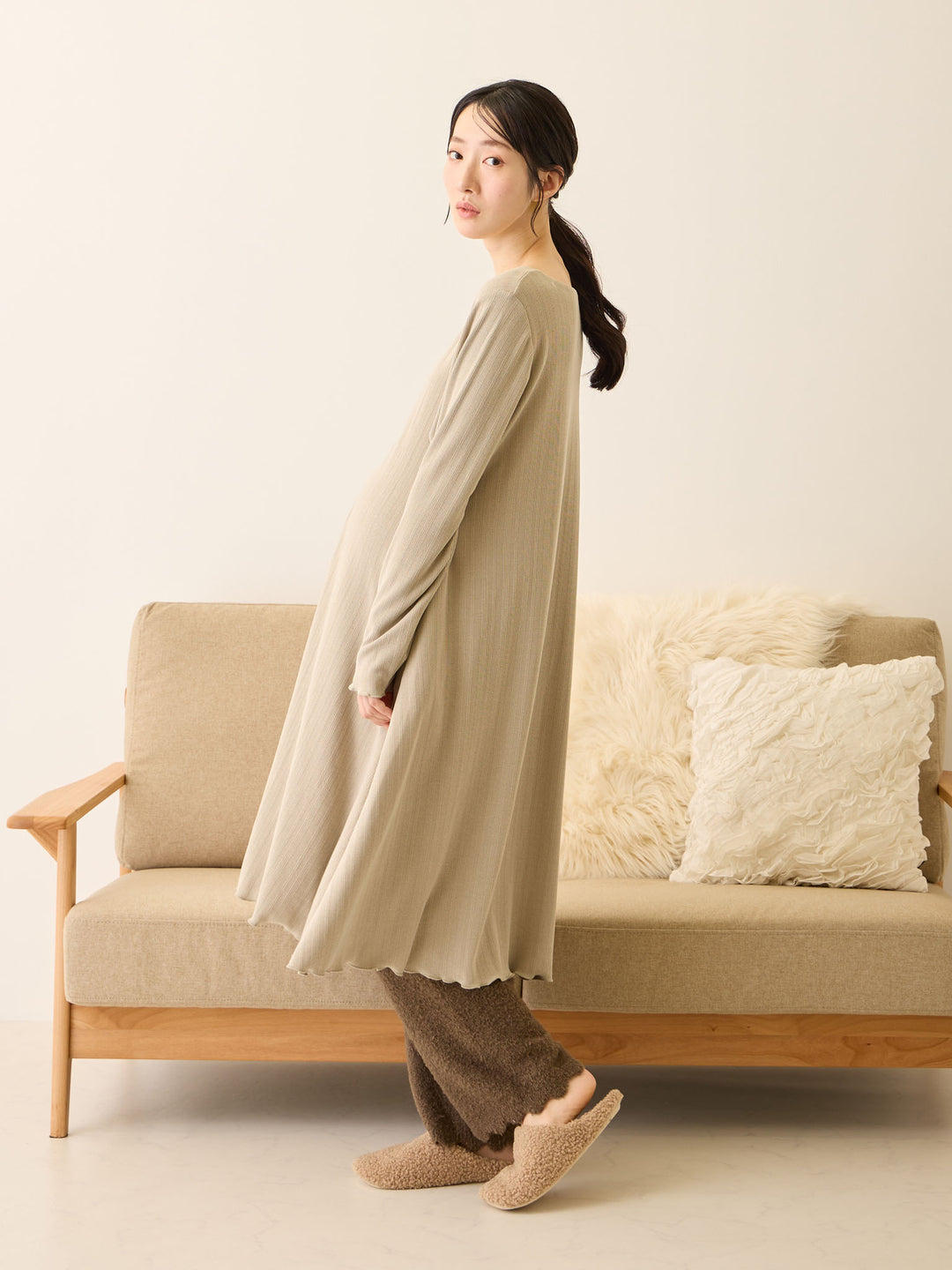 ふわふわルームレギンス Brown