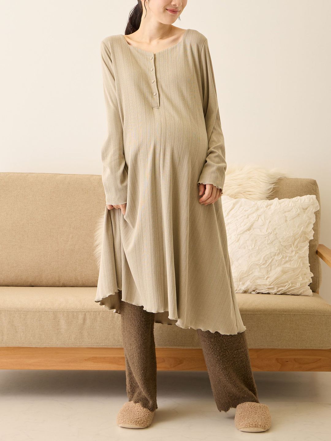 ふわふわルームレギンス Brown