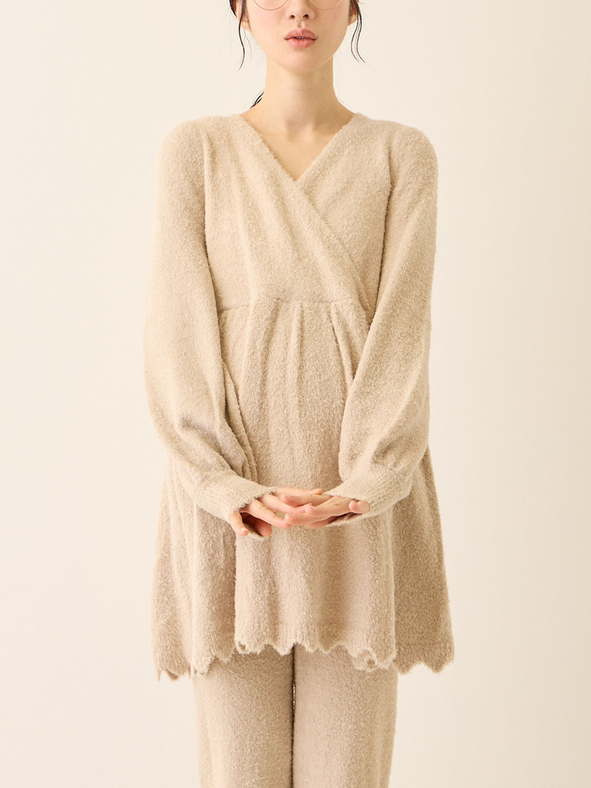 ふわふわルームトップス Beige