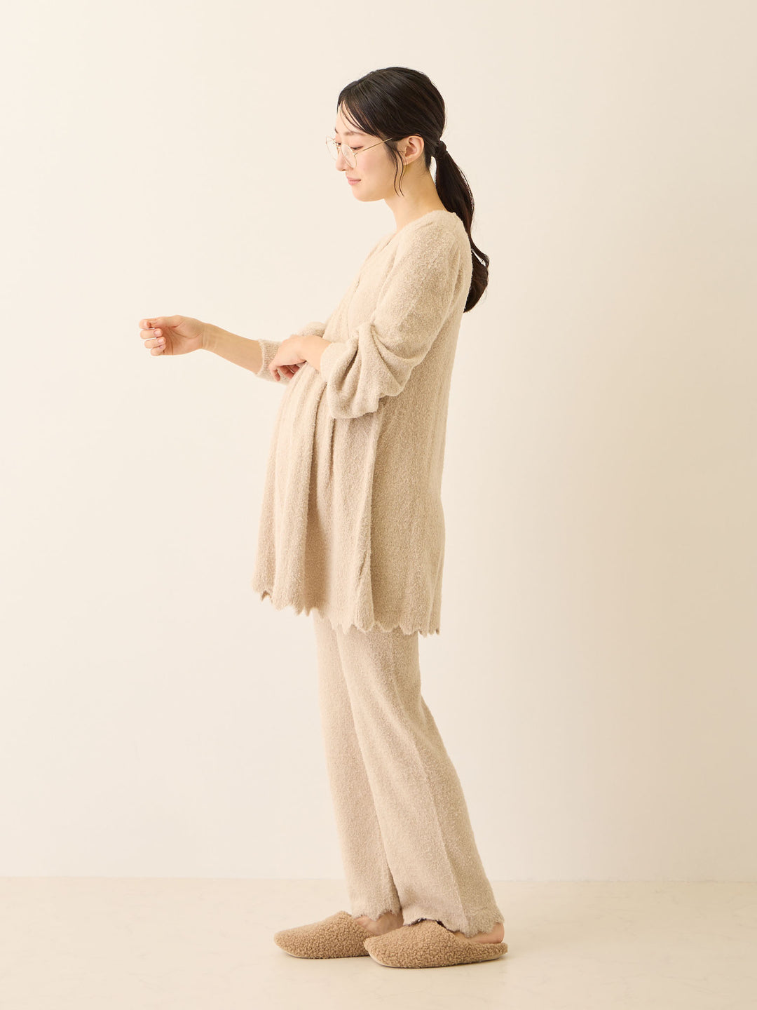 ふわふわルームトップス Beige