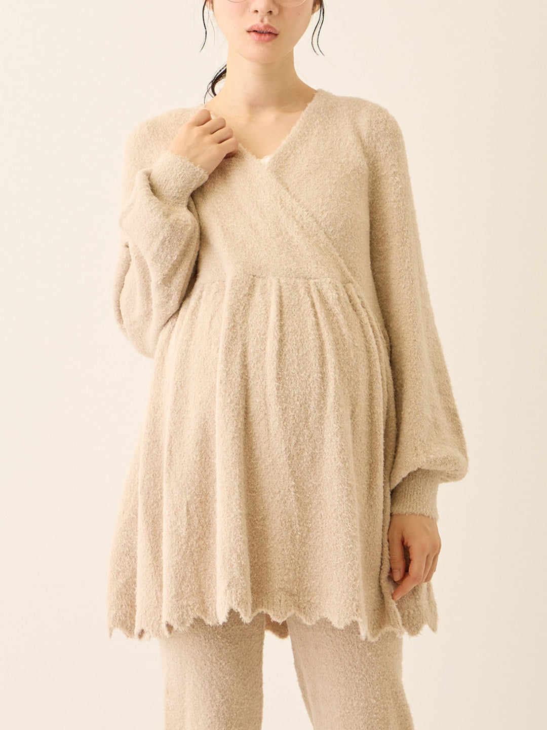 ふわふわルームトップス Beige