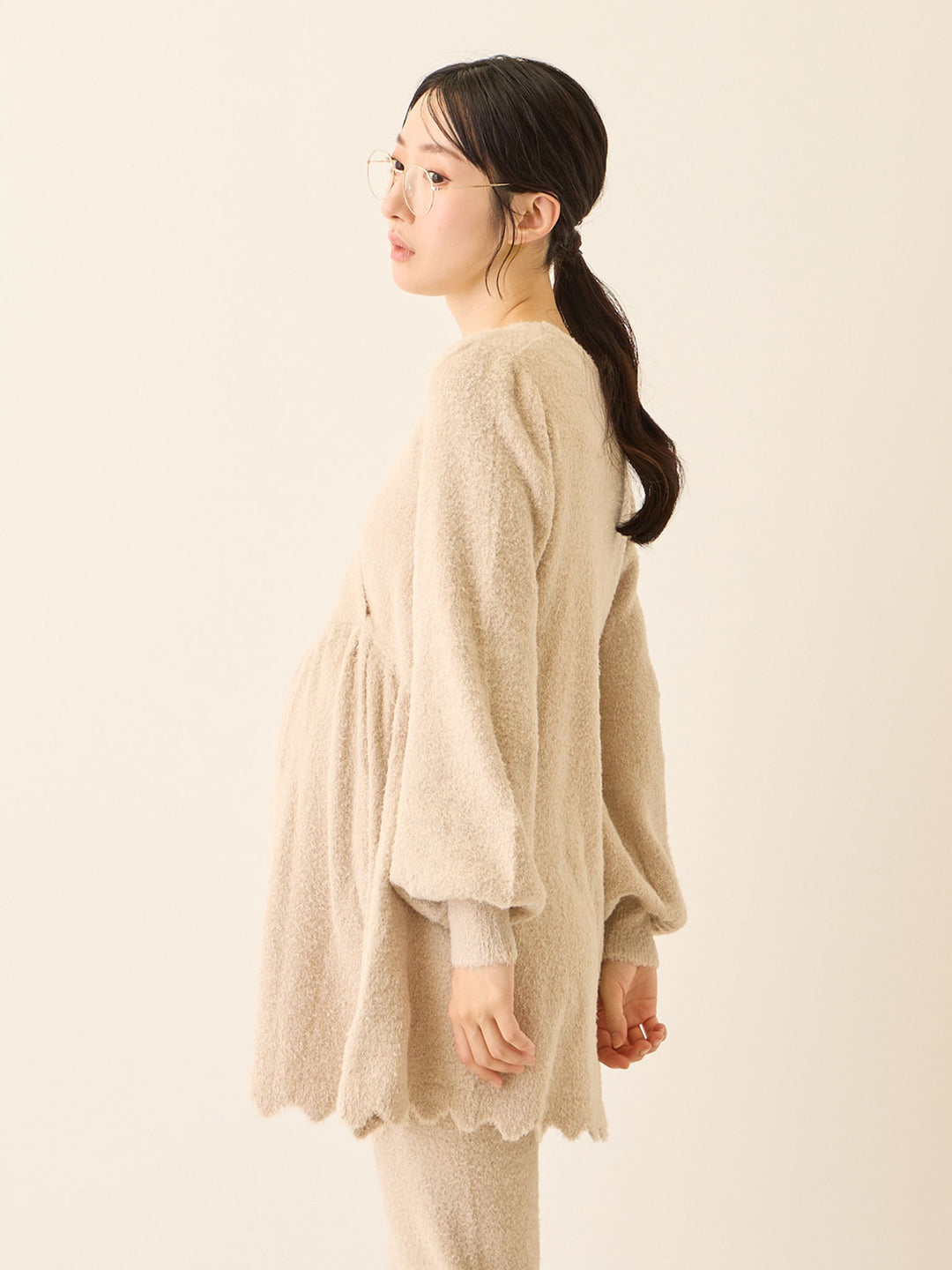 ふわふわルームトップス Beige