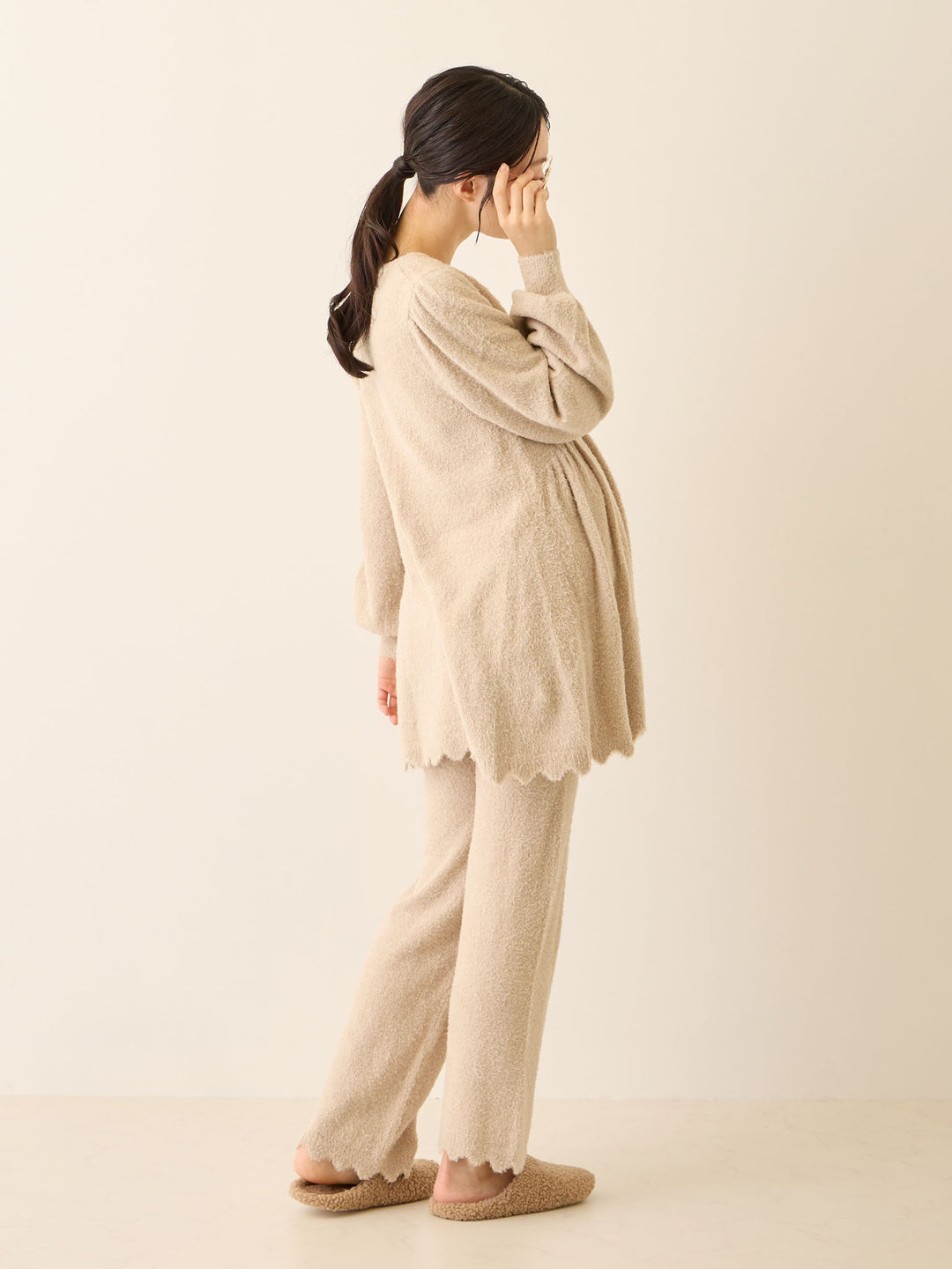 ふわふわルームレギンス Beige