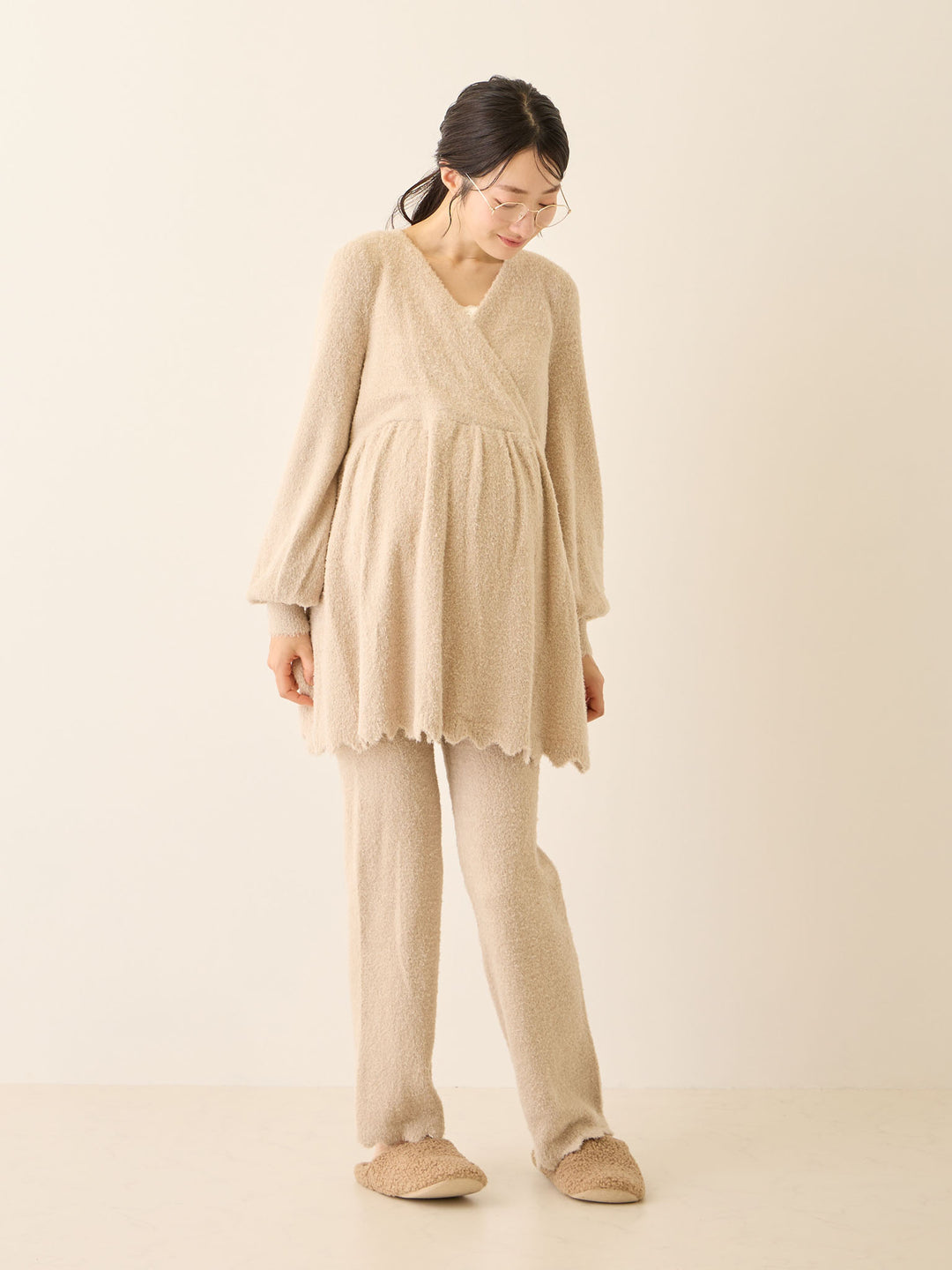 ふわふわルームレギンス Beige