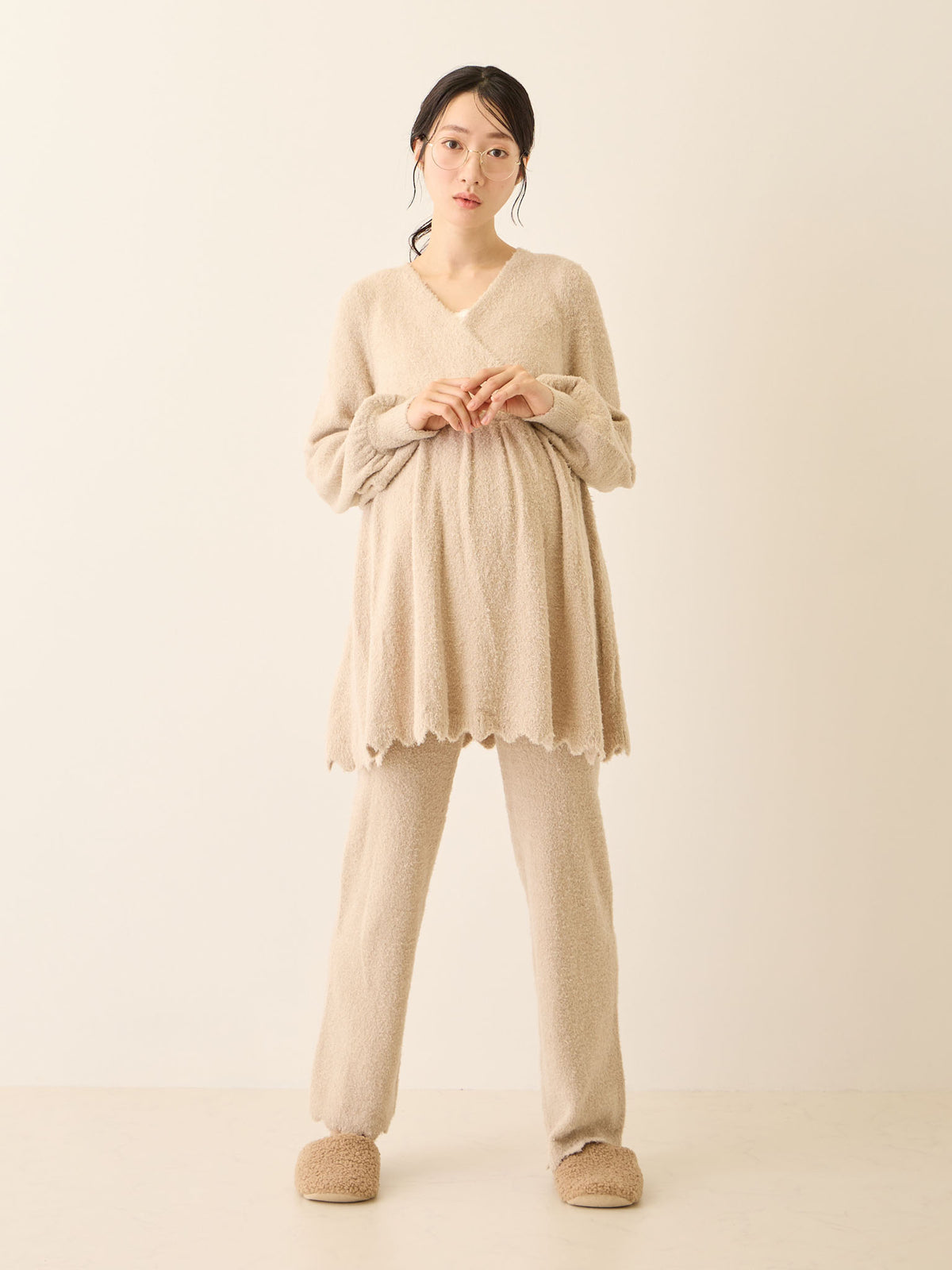 ふわふわルームレギンス Beige