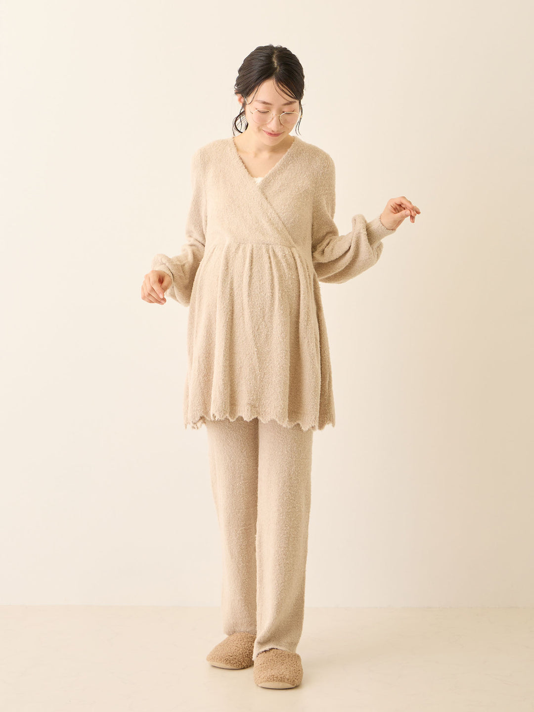 ふわふわルームレギンス Beige