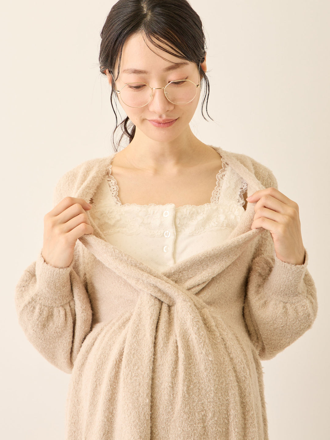 ふわふわルームトップス Beige