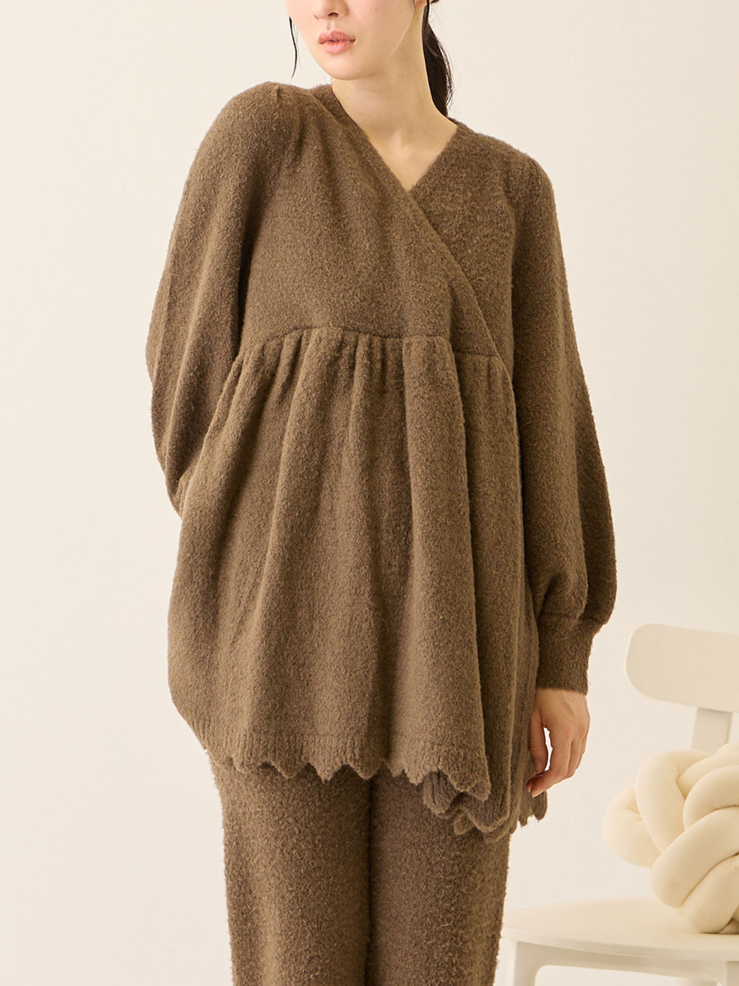 ふわふわルームトップス Brown