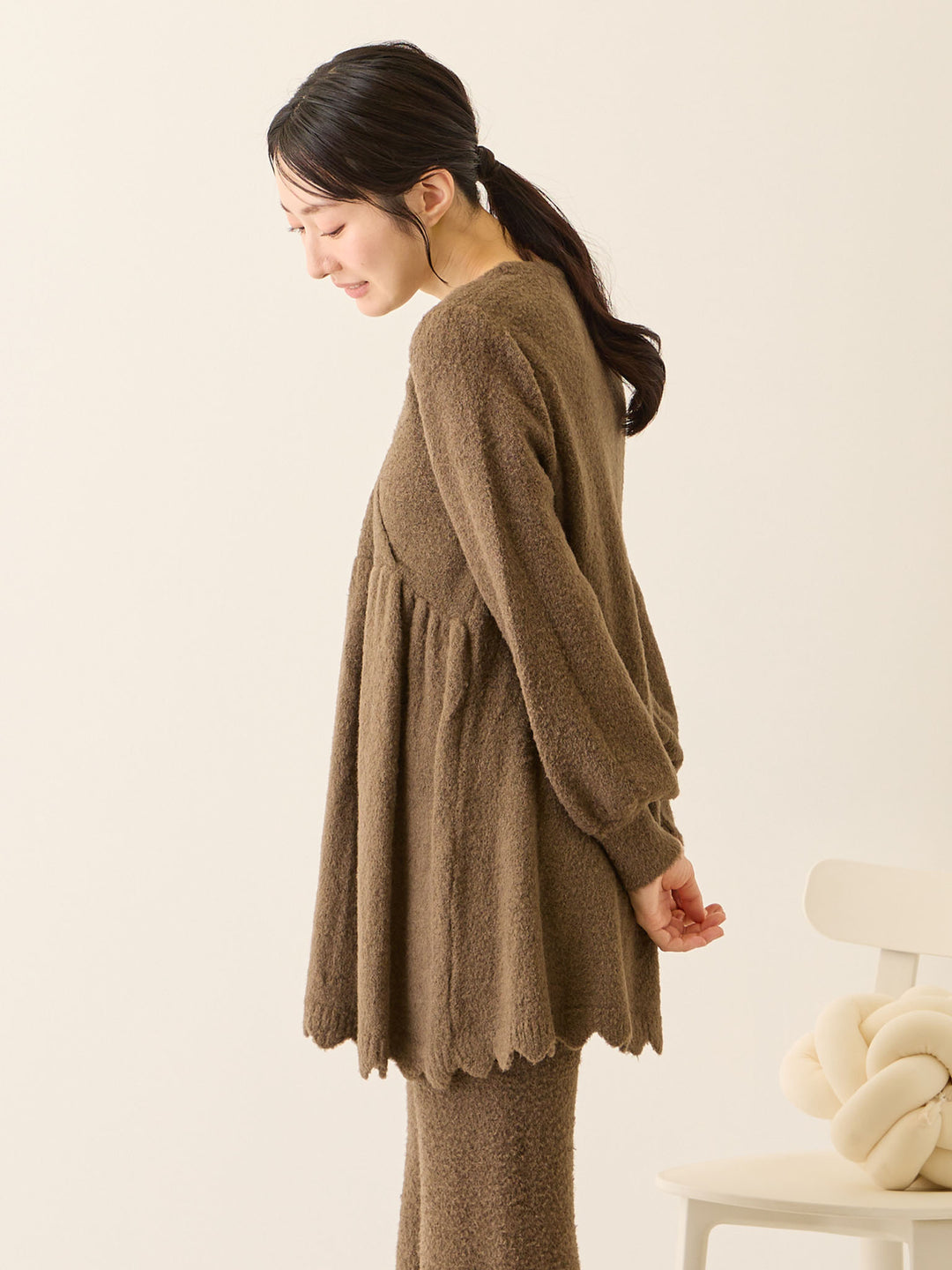 ふわふわルームトップス Brown