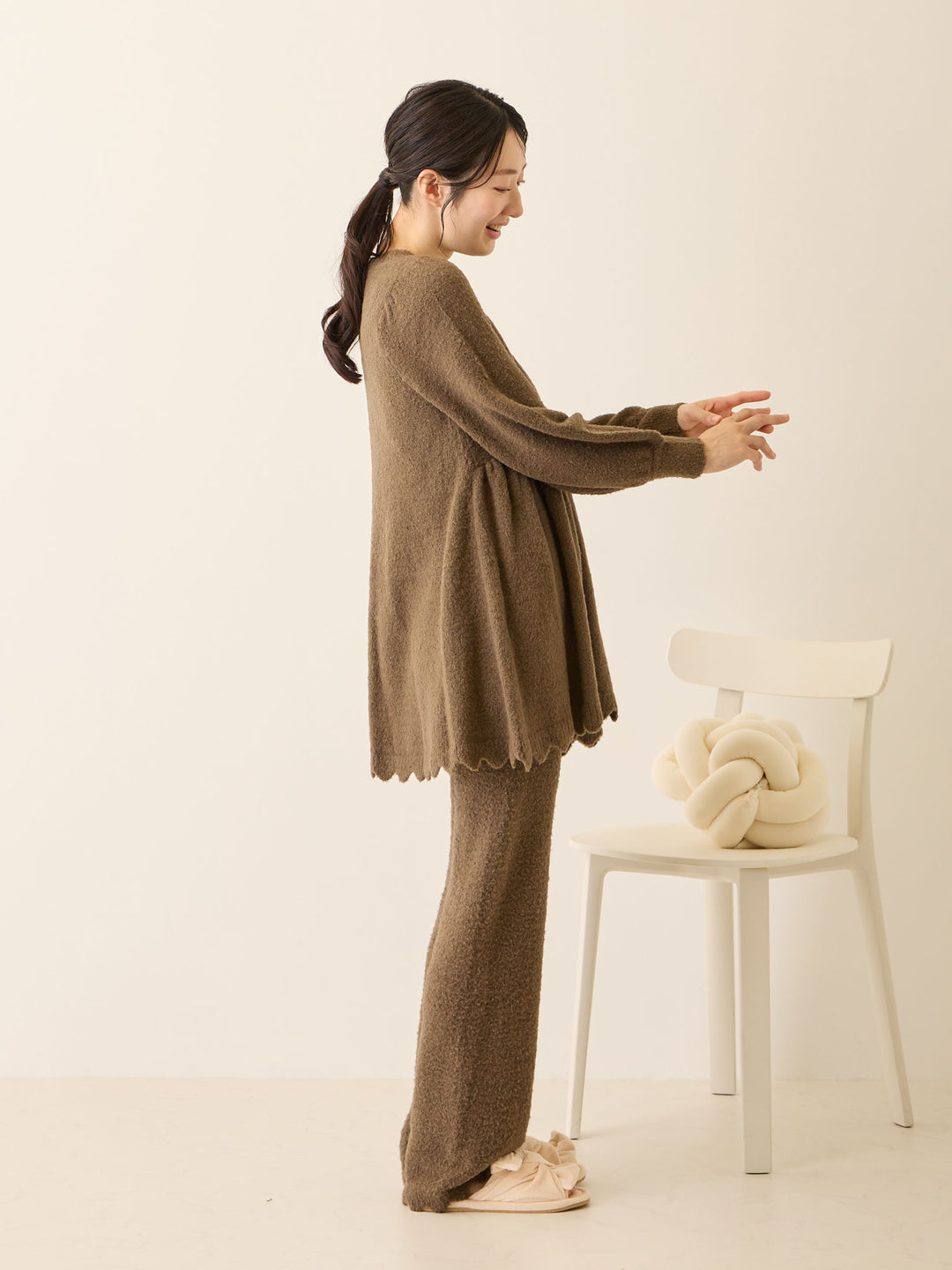 ふわふわルームトップス Brown