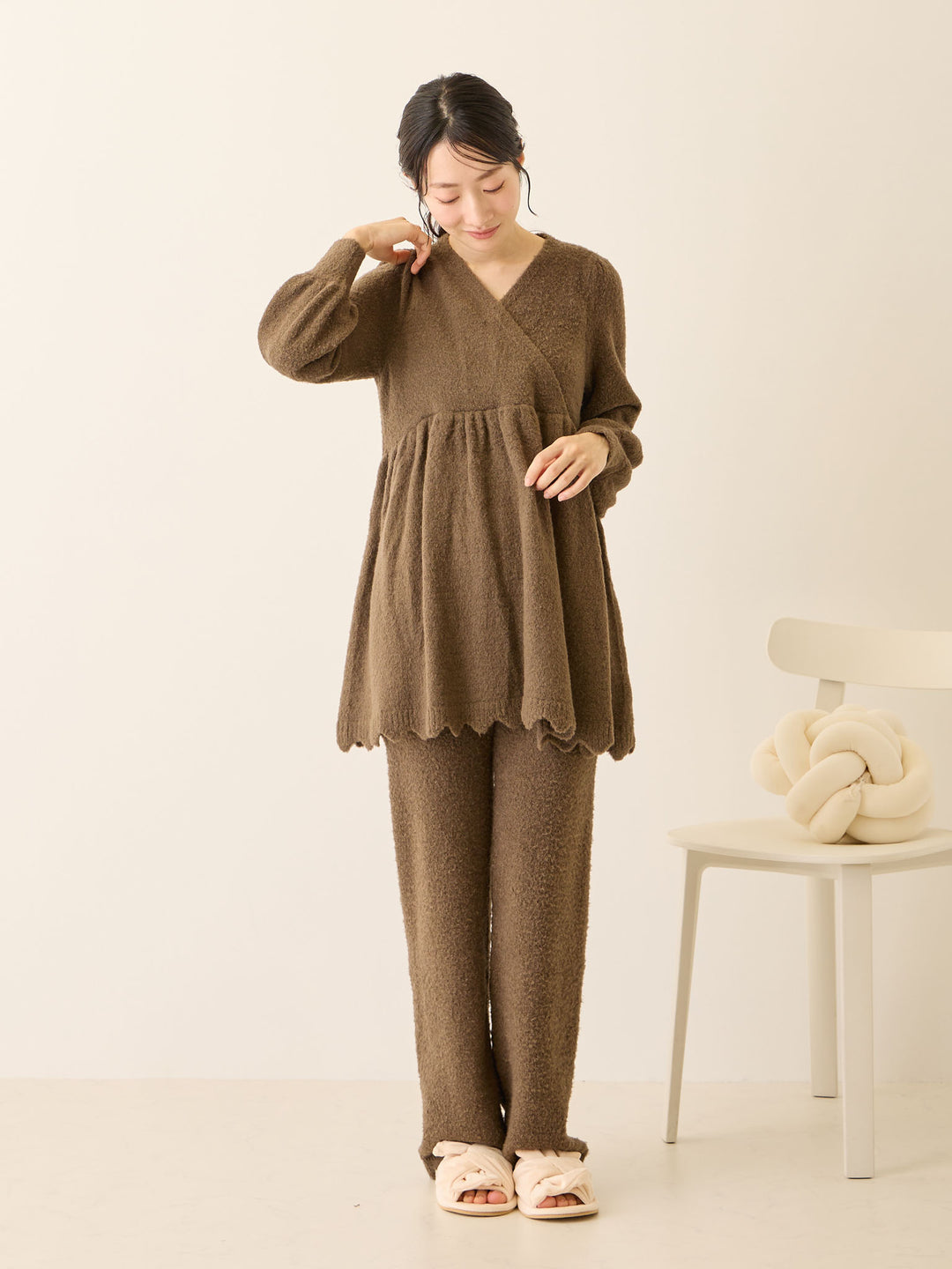 ふわふわルームトップス Brown