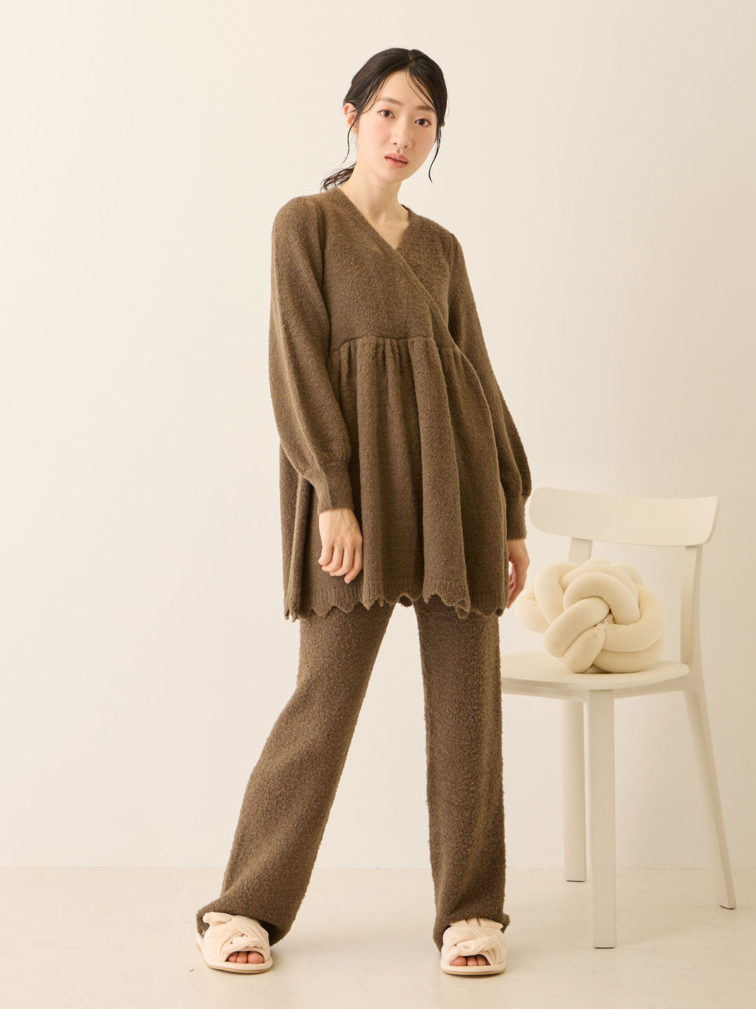 ふわふわルームトップス Brown