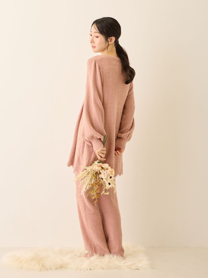 ふわふわルームトップス Pink beige