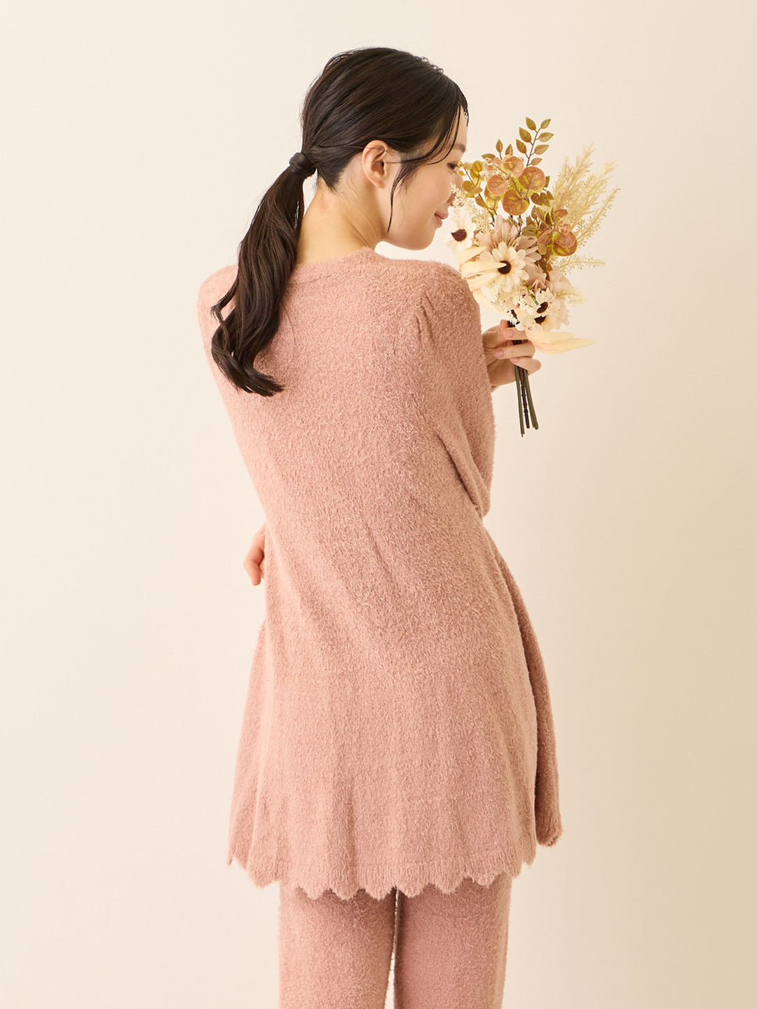 ふわふわルームトップス Pink beige