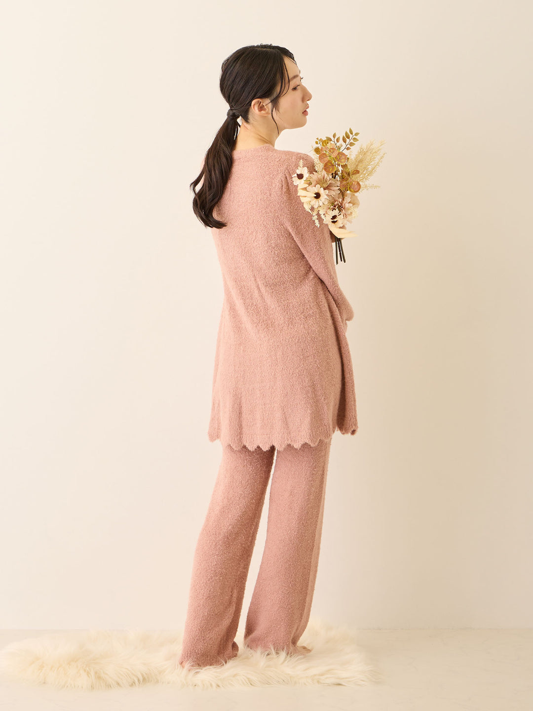 ふわふわルームレギンス Pink beige