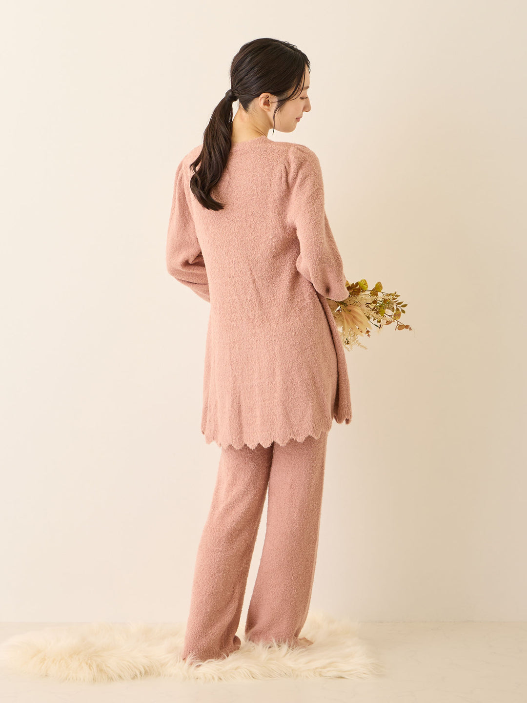 ふわふわルームトップス Pink beige