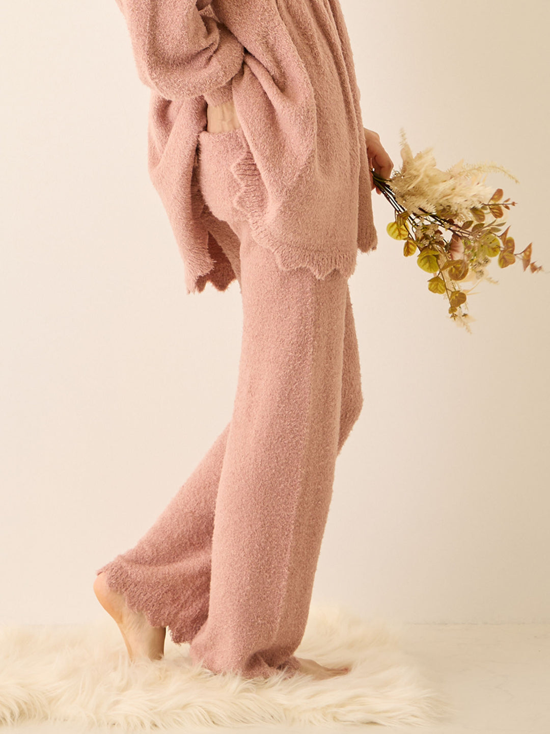 ふわふわルームレギンス Pink beige